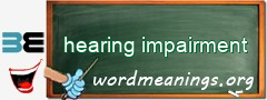 WordMeaning blackboard for hearing impairment